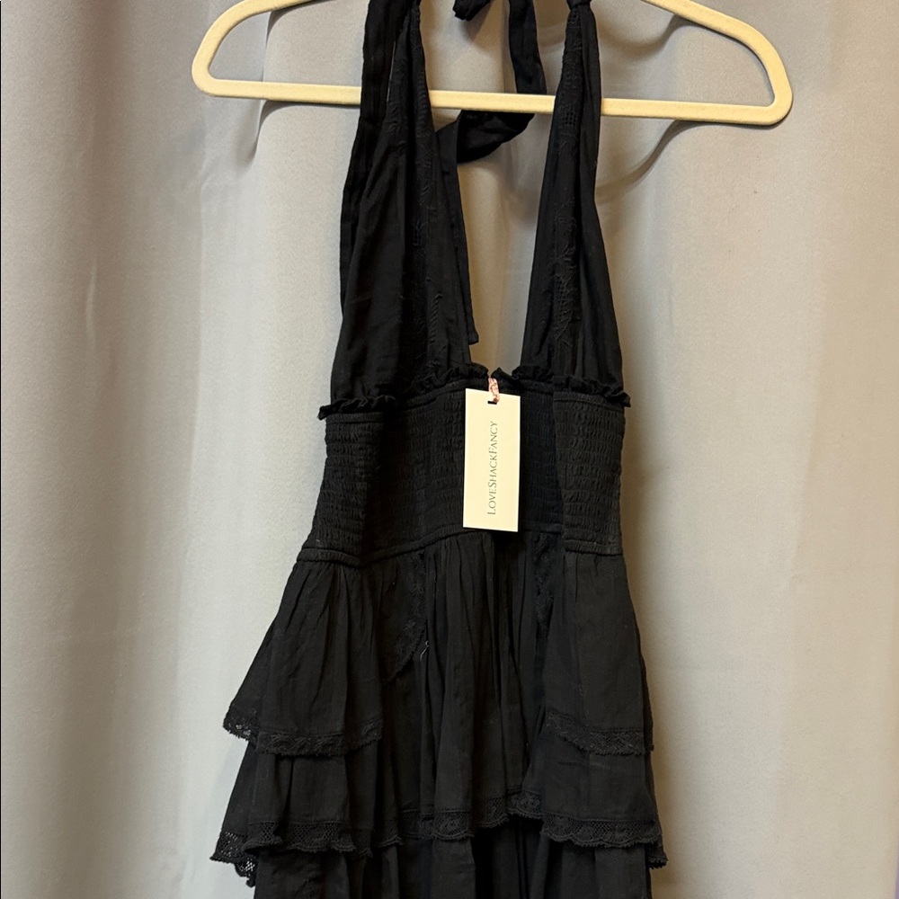 LoveShackFancy Black Mini Dress